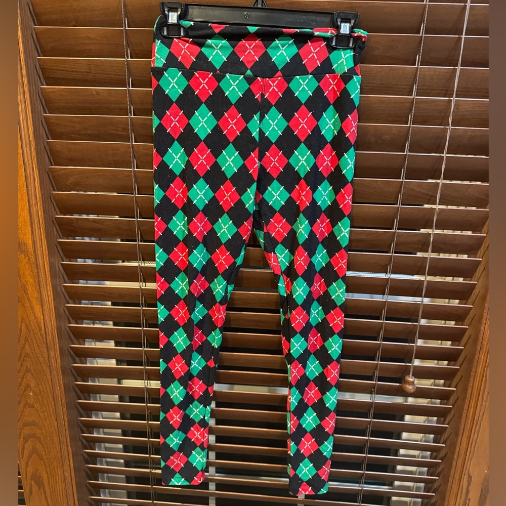 Lularoe Argyle Patterned Leggings